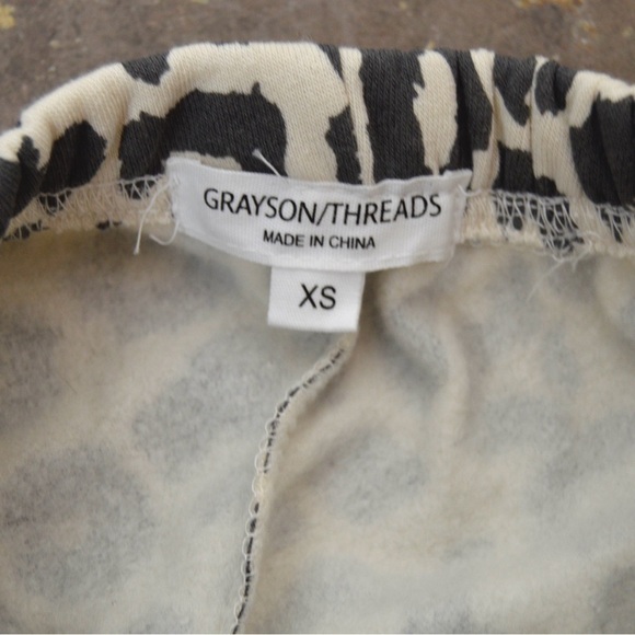 Grayson Threads Leopard Print Jogger Pants, Size XS - Picture 4 of 8
